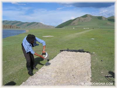 Feutre laine - Mongolie